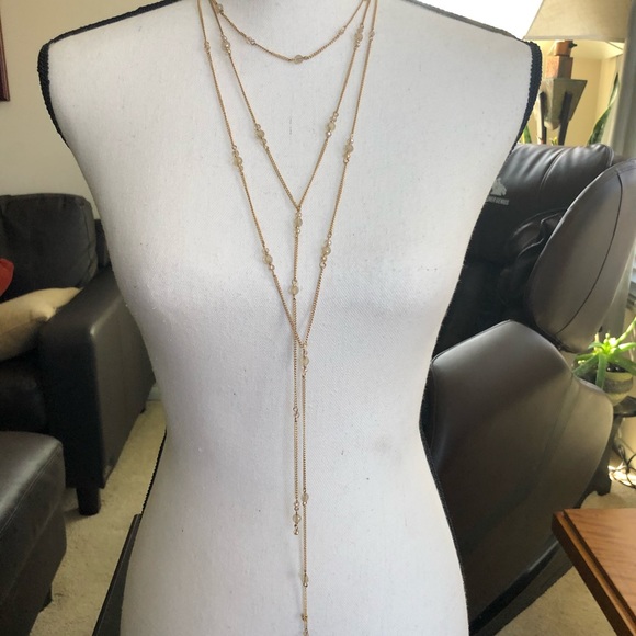 🆕 Express | Double “Y” Gold Necklace - Picture 3 of 5
